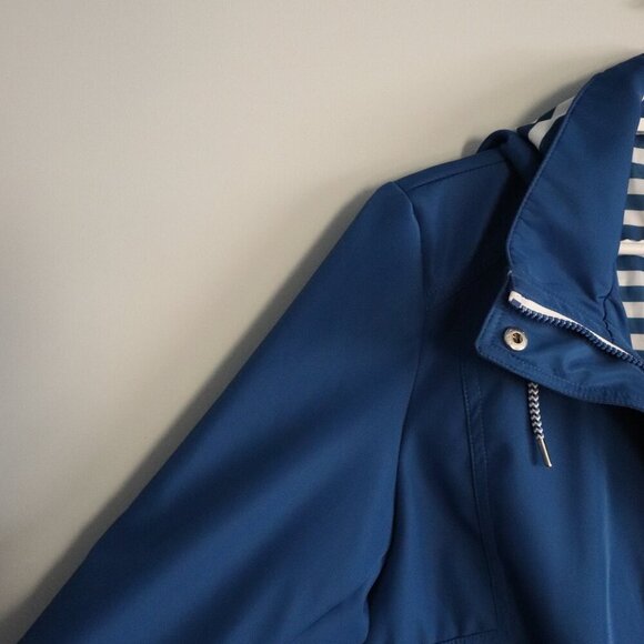 Northern Reflections Women's M Blue Hooded Full Zip Lined Rain Coat Jacket - Picture 3 of 16